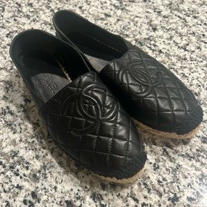 Chanel Leather Slip Ons